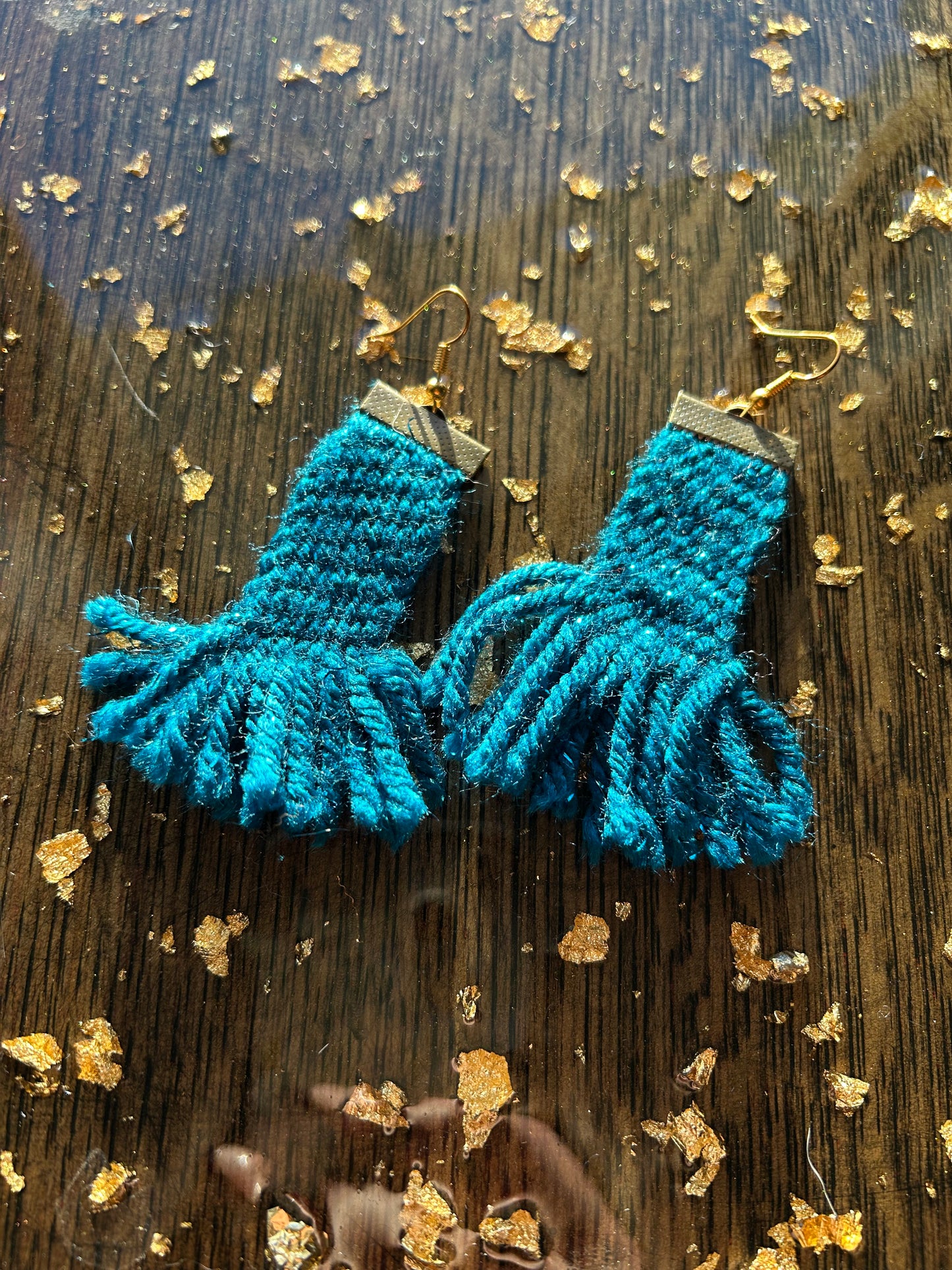 Finger-woven Sash Earrings