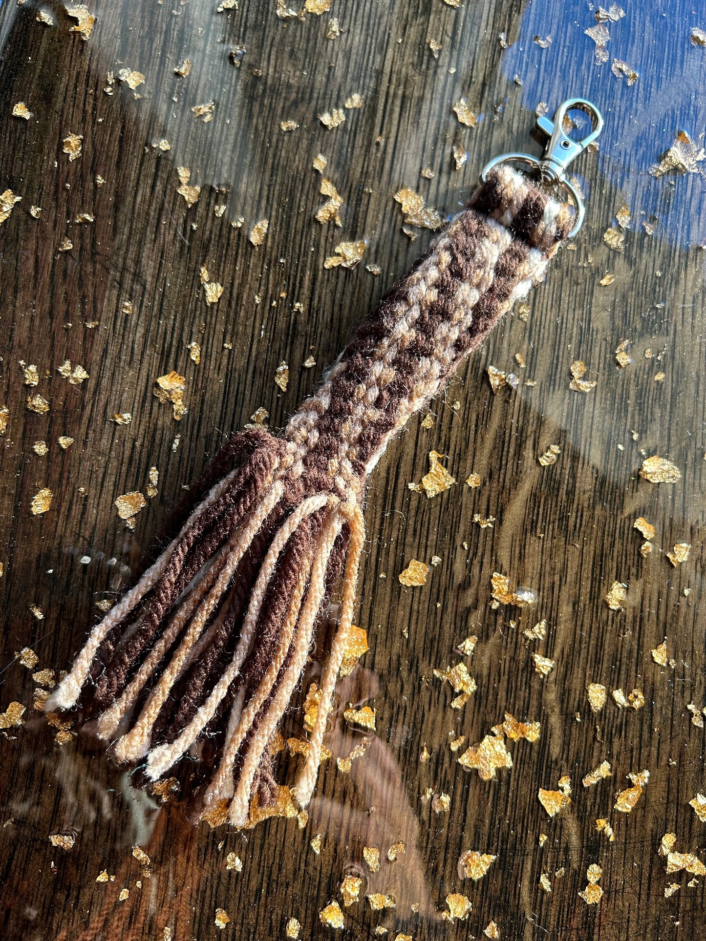 Finger-woven Sash Keychains