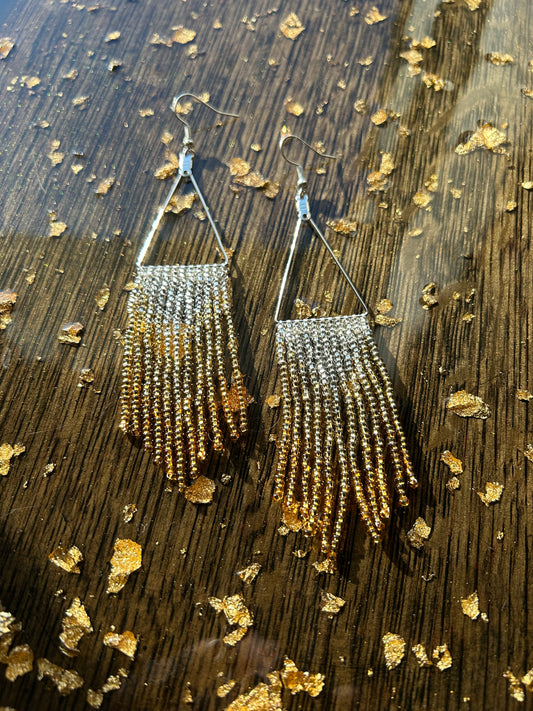 Cutout Fringe Earrings