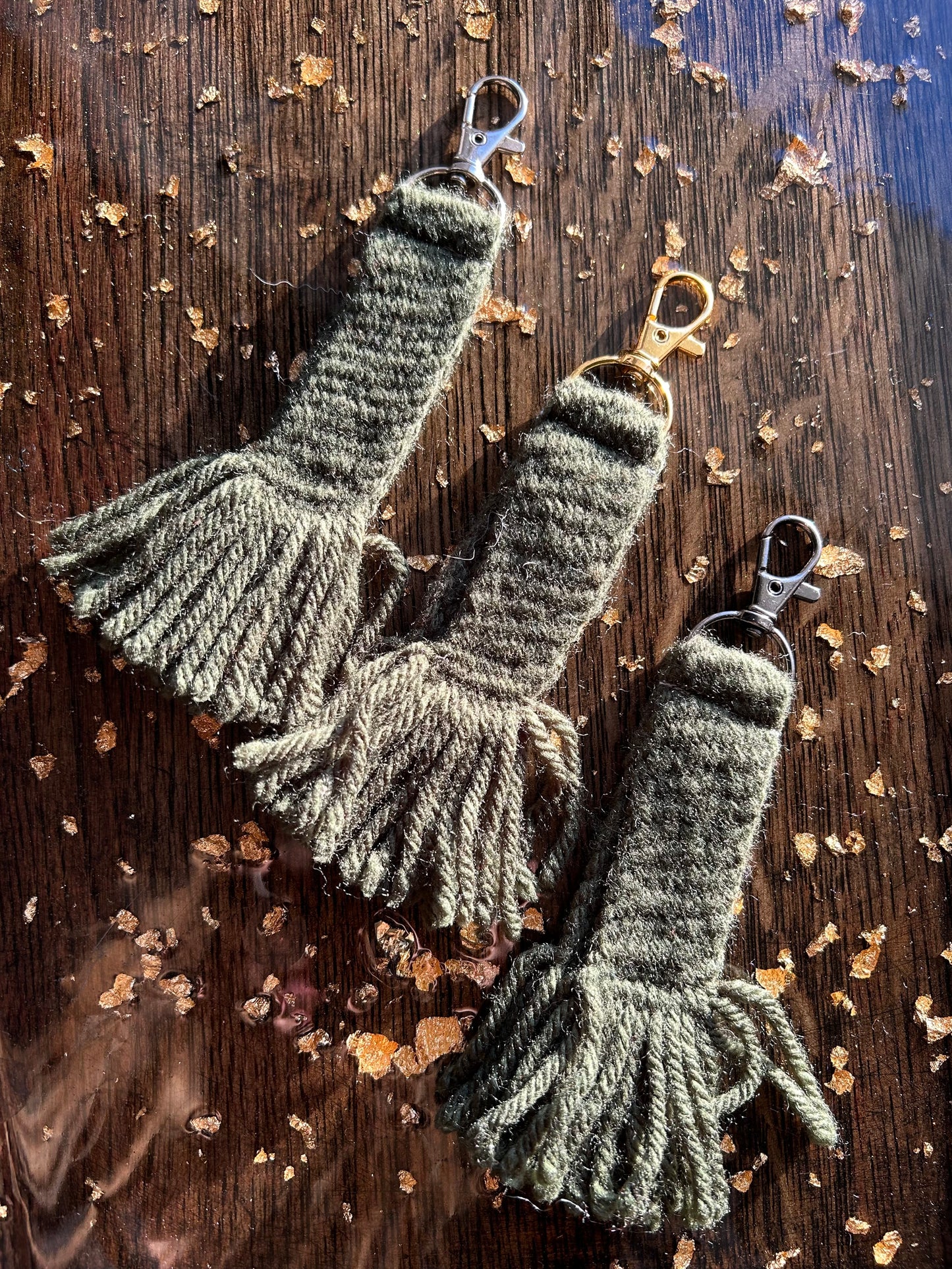 Finger-woven Sash Keychains