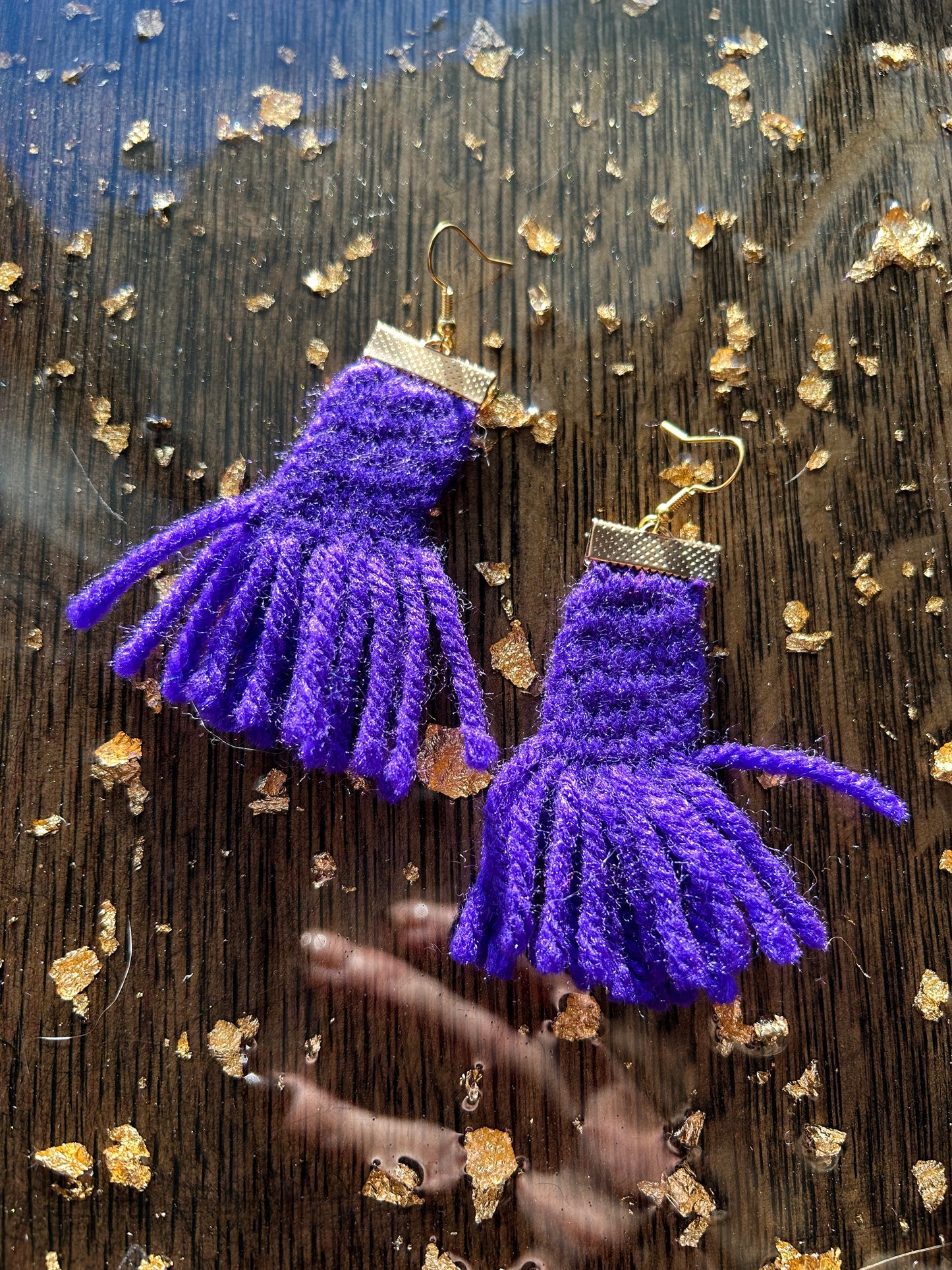 Finger-woven Sash Earrings