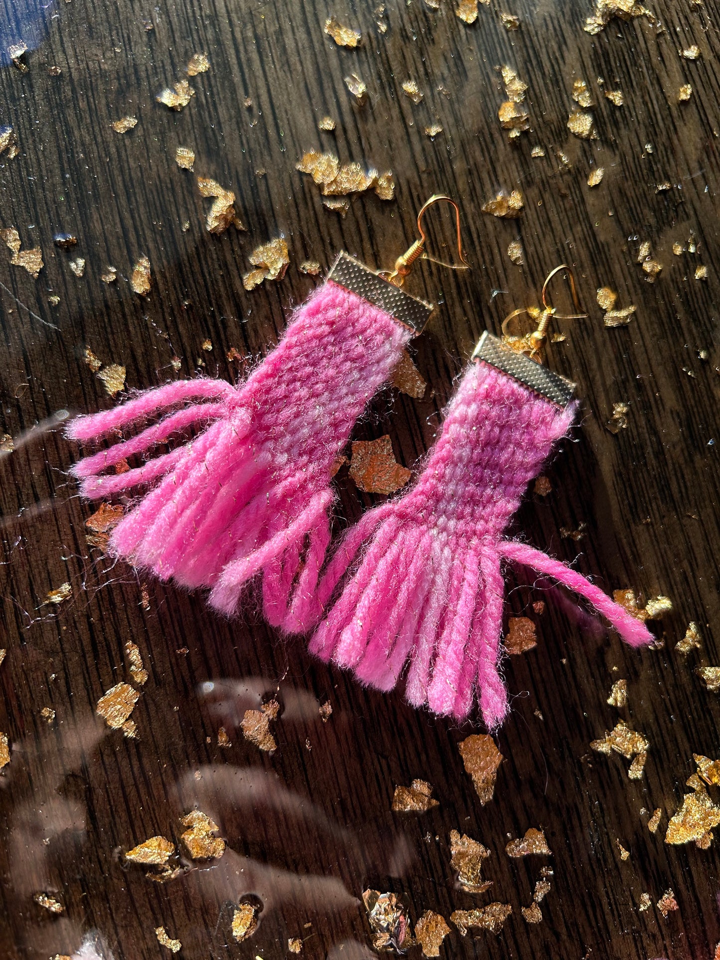 Finger-woven Sash Earrings