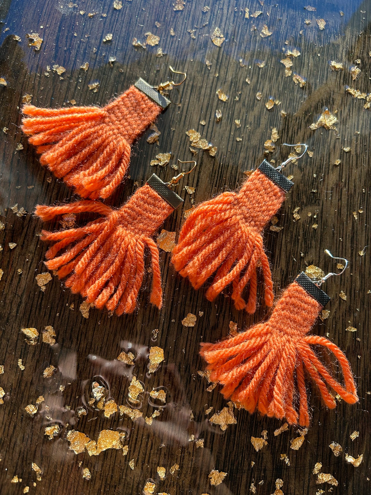 Finger-woven Sash Earrings
