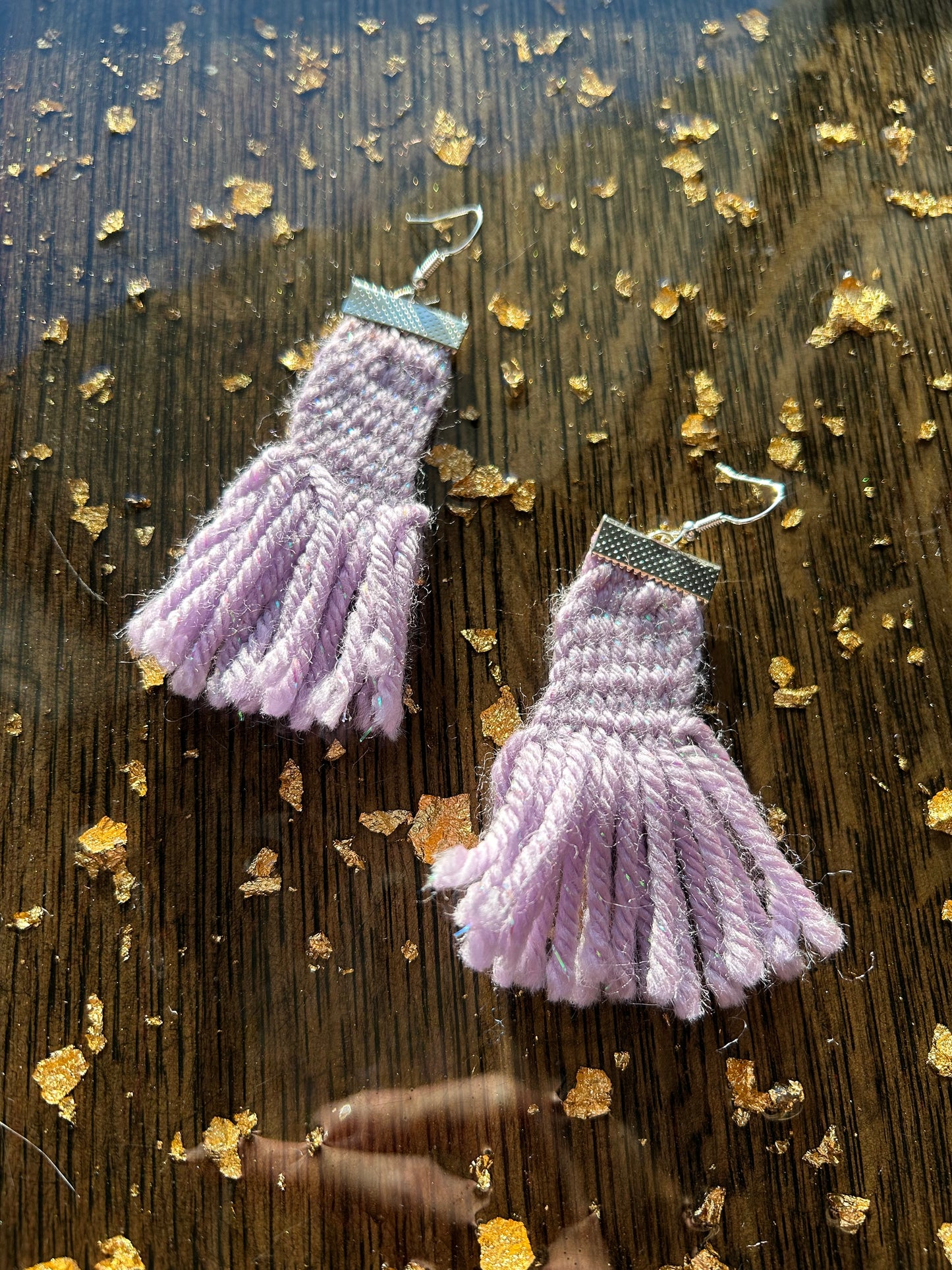 Finger-woven Sash Earrings