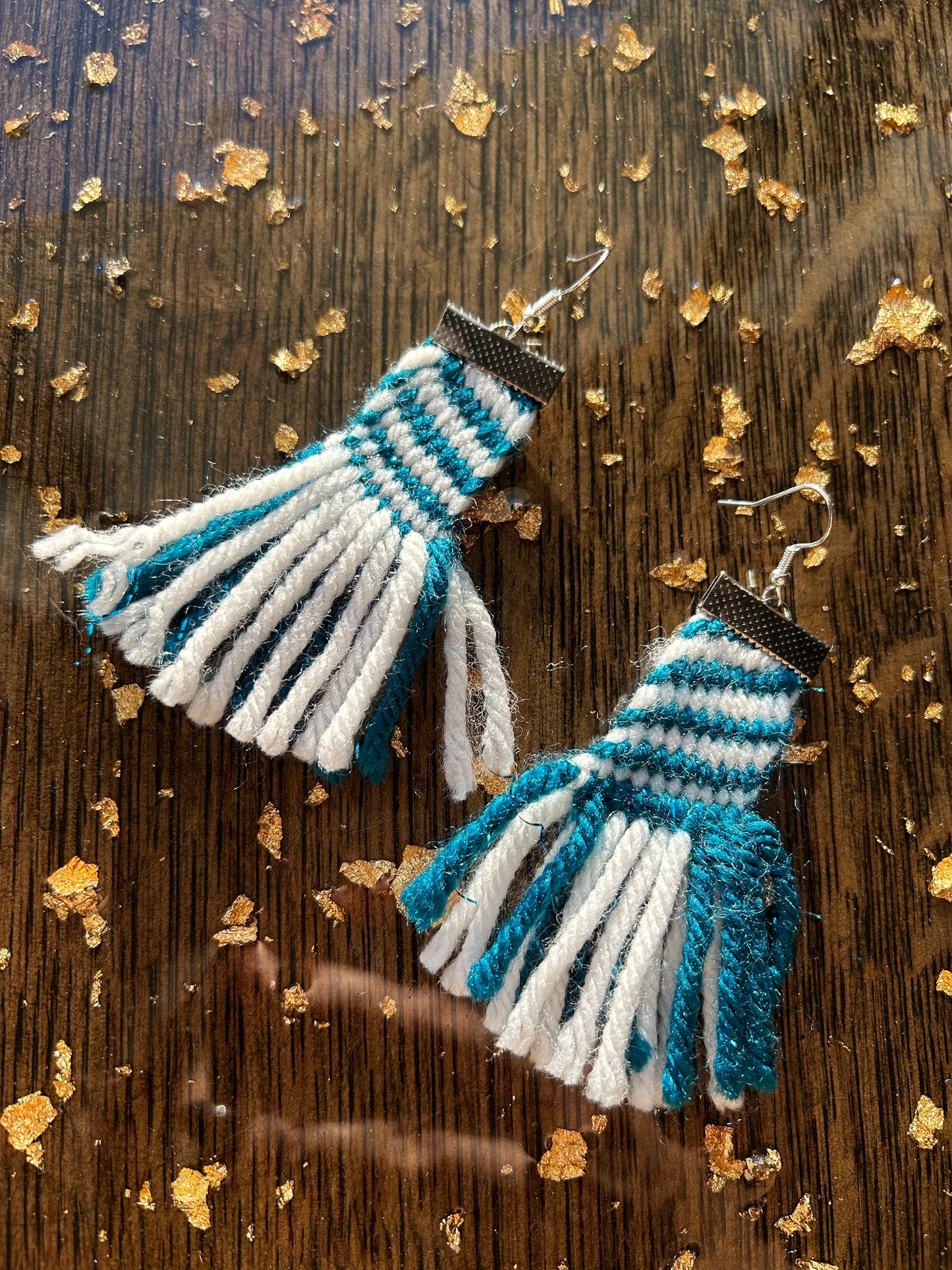 Finger-woven Sash Earrings
