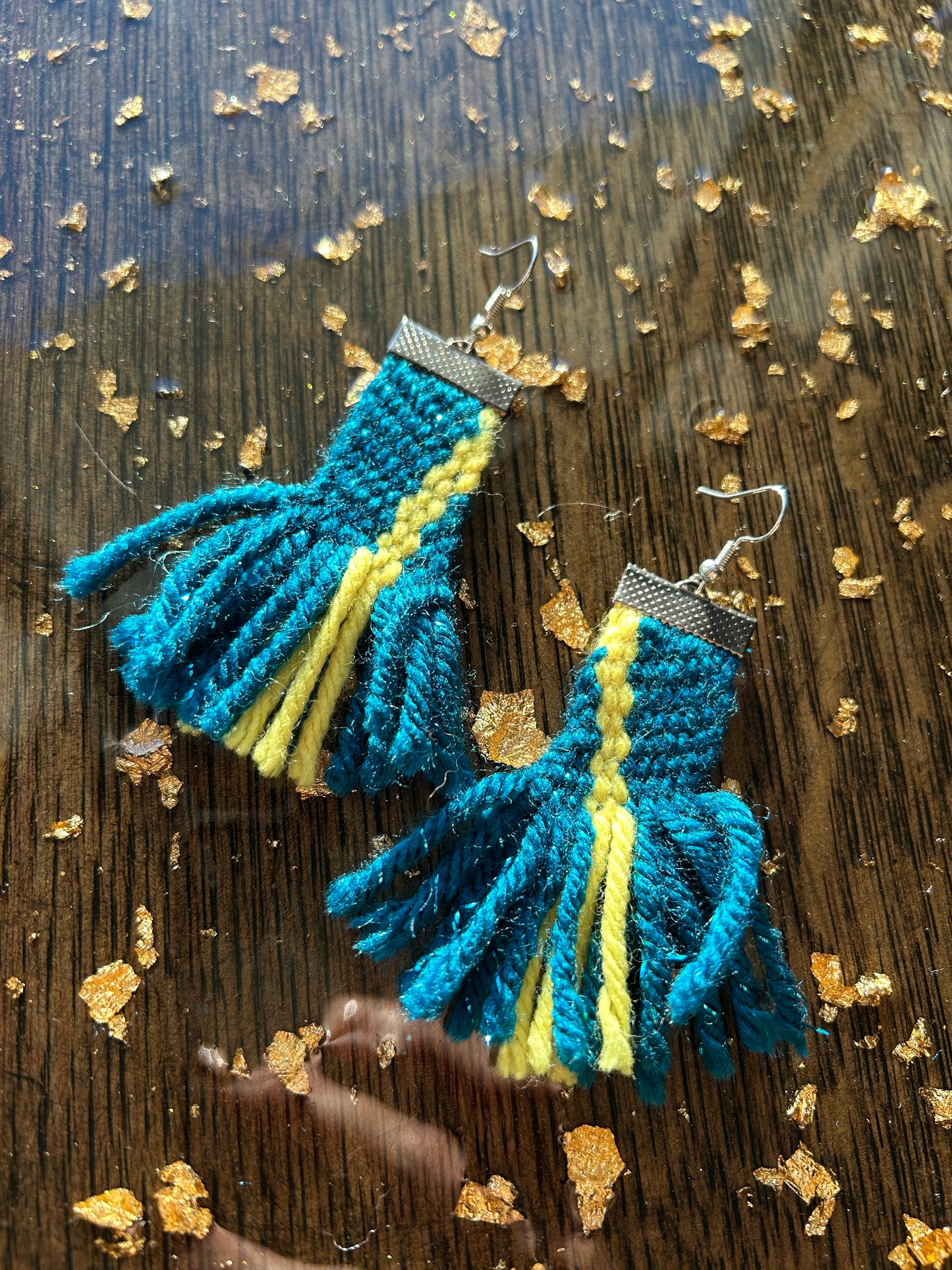 Finger-woven Sash Earrings