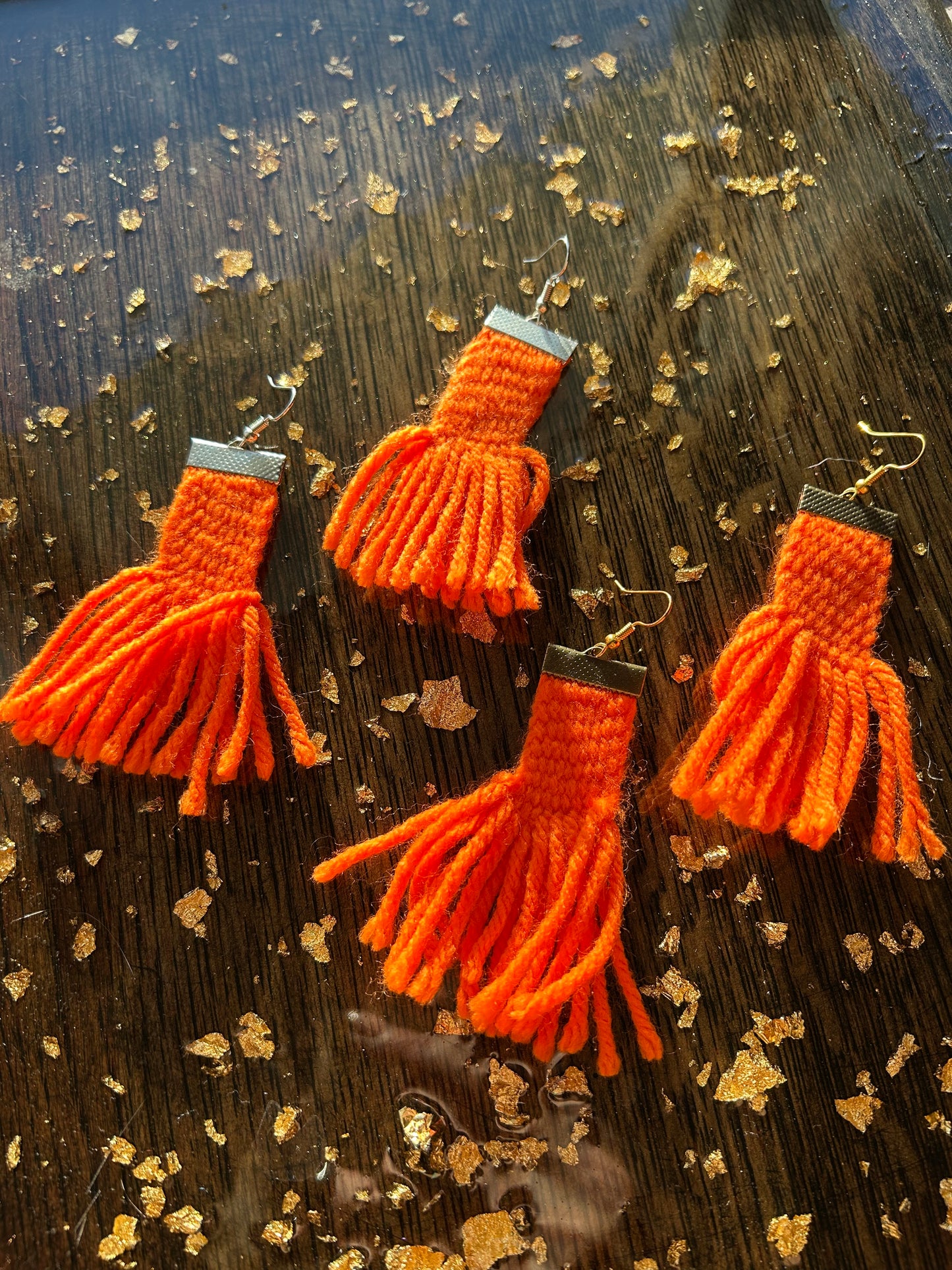 Finger-woven Sash Earrings
