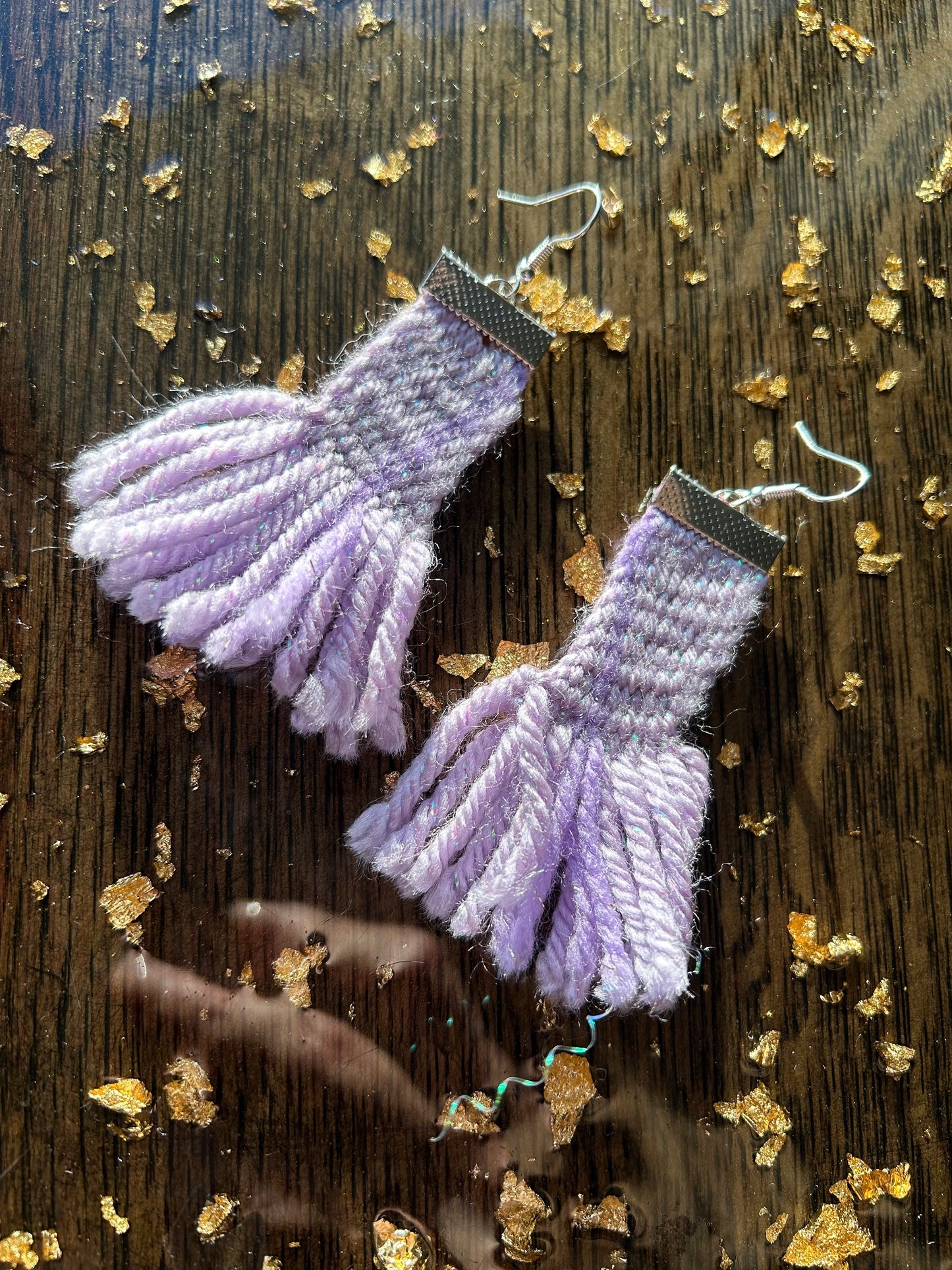 Finger-woven Sash Earrings