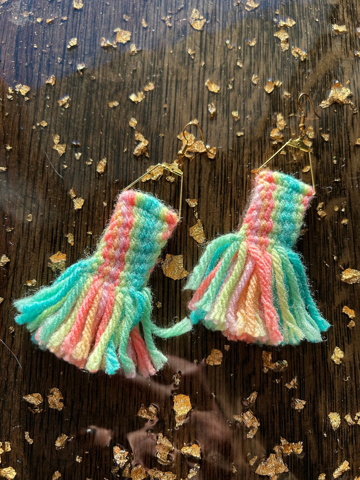 Finger-woven Sash Earrings