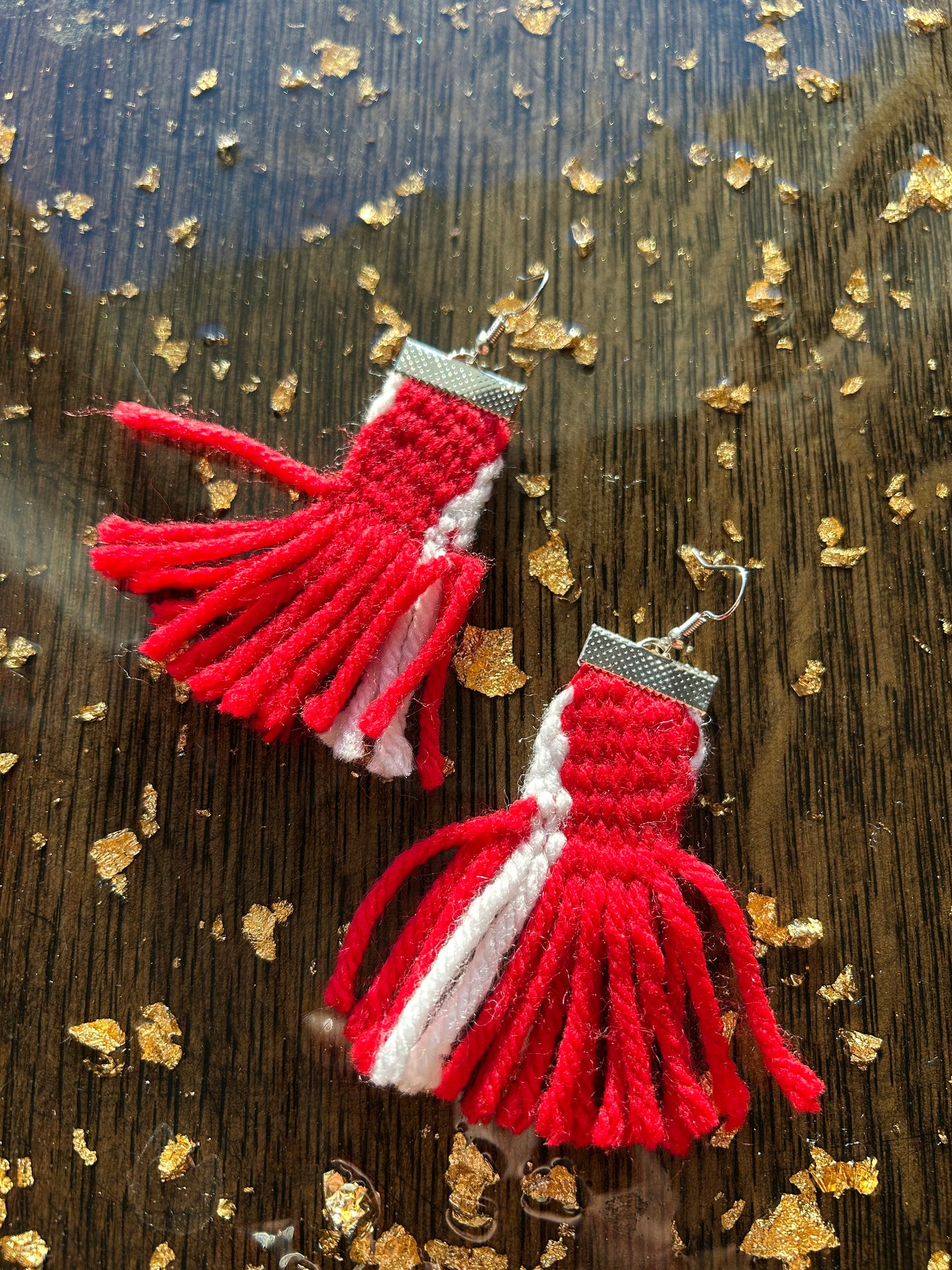 Finger-woven Sash Earrings