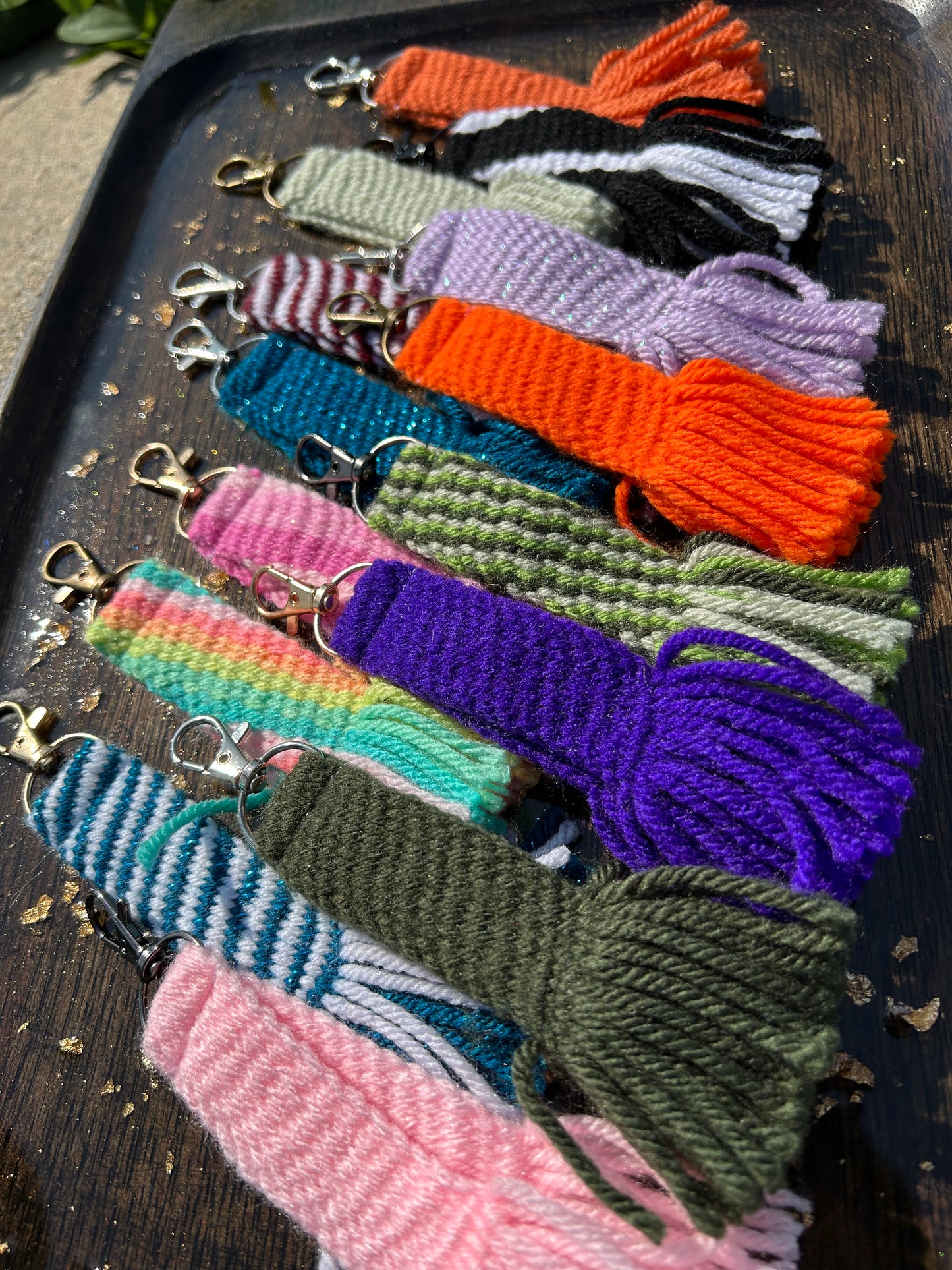Finger-woven Sash Keychains
