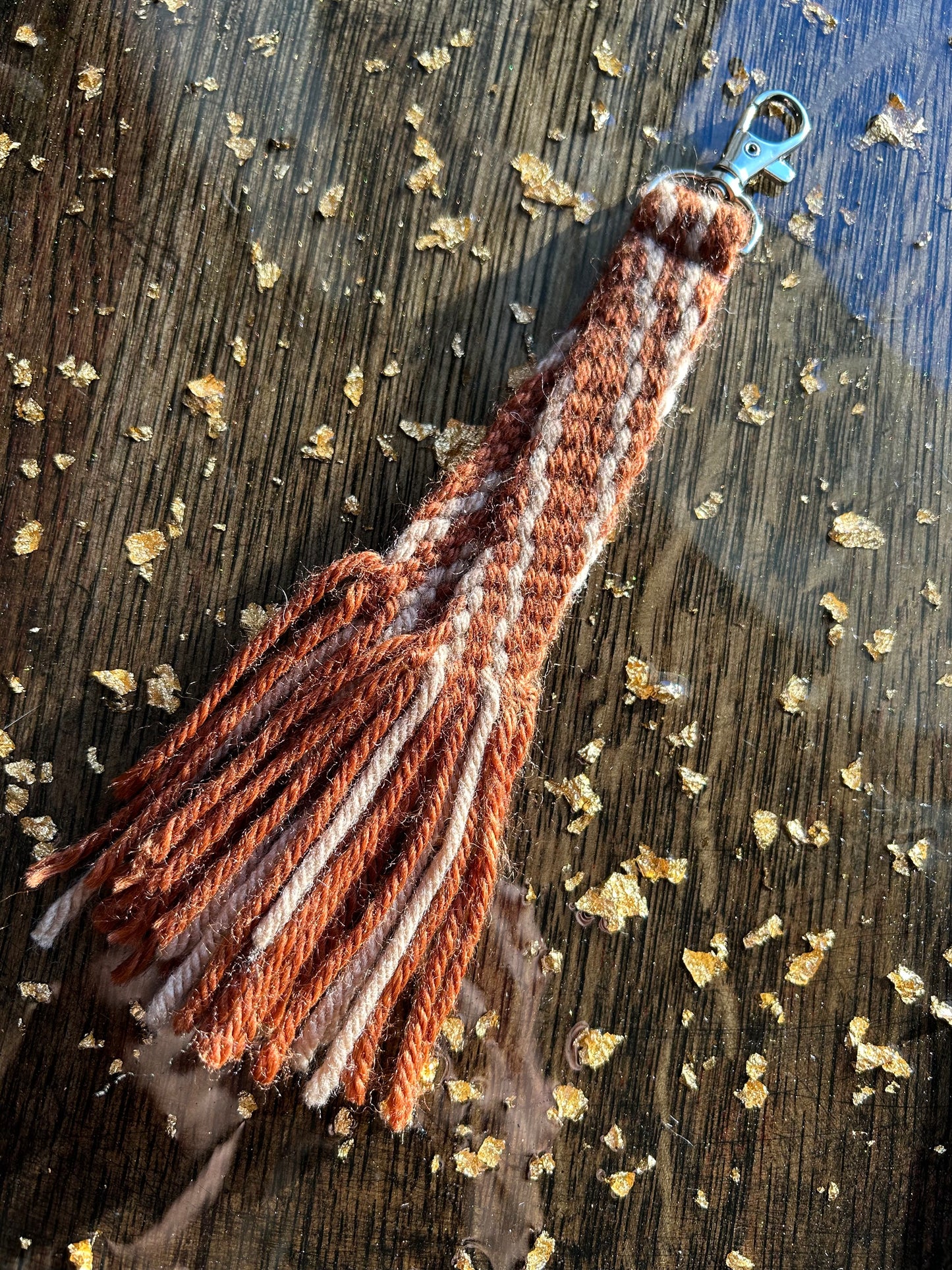 Finger-woven Sash Keychains