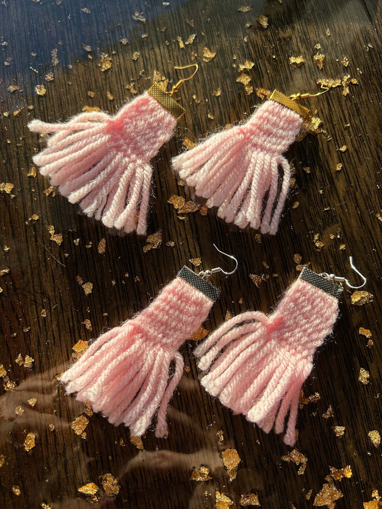 Finger-woven Sash Earrings