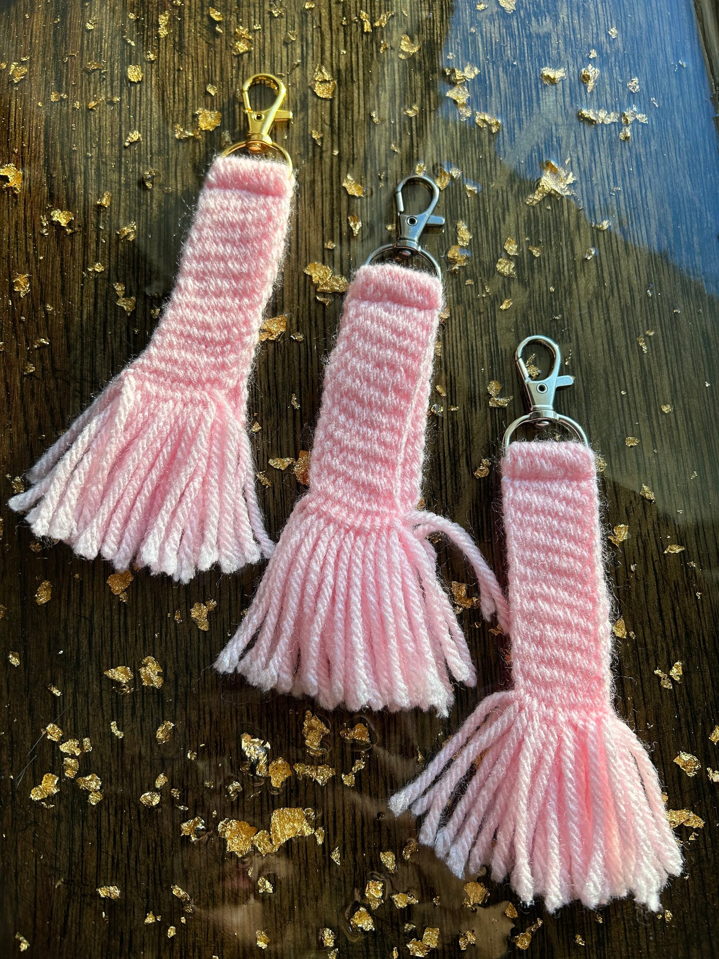 Finger-woven Sash Keychains