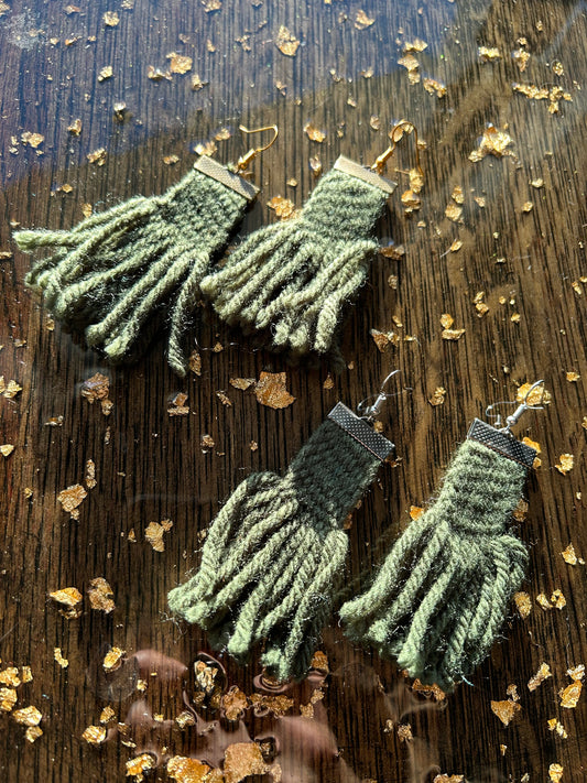 Finger-woven Sash Earrings