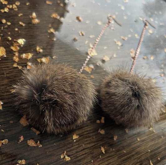 Single Pompom Earrings
